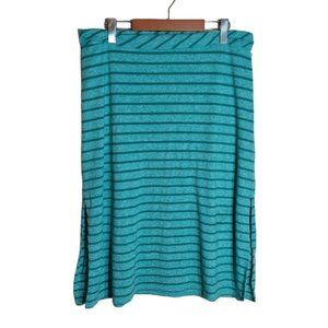 Lucy Mint Green Striped Maxi Skirt - Size M